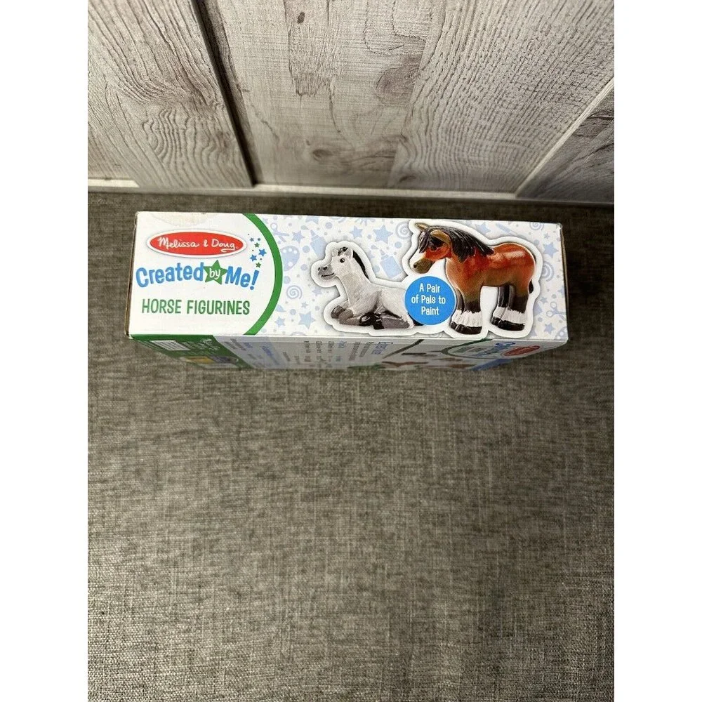 Melissa & Doug Created by Me! Horse Figurines Craft Kit A Pair of Pals to Paint - Picture 3 of 4